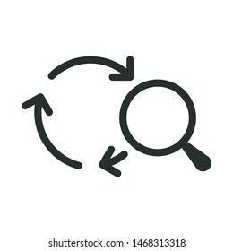 research - minimal line web icon. simple vector illustration. concept for infographic, website or app.