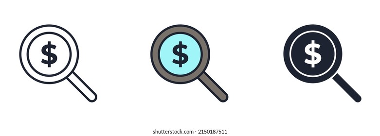 research money icon symbol template for graphic and web design collection logo vector illustration