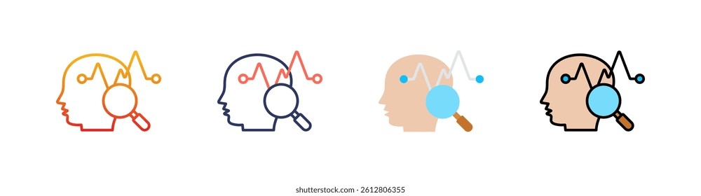 Research Multi Style Icon Set Vector