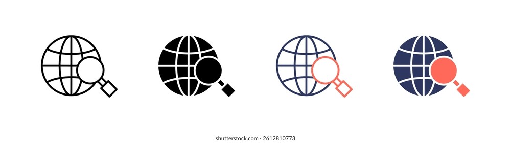 Research Multi Style Icon Set Vector