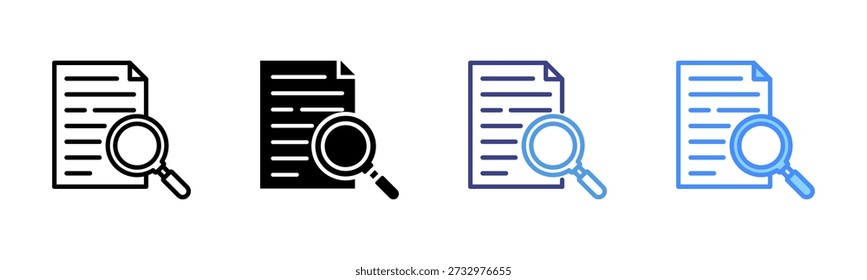 Research Multi Style Icon Set