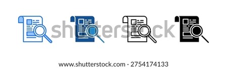 Research Multiple Style Icon Set