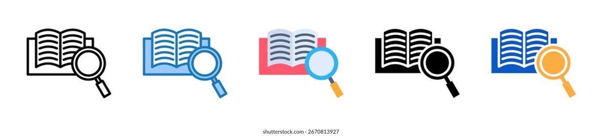 Research multiple style icons set design vector illustration.