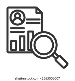 Research Outline Icon Vector Illustration