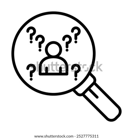 Research Oversight icon line vector illustration