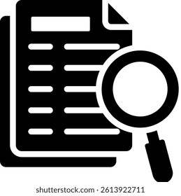 Research Paper Icon Glyph Vector Illustration