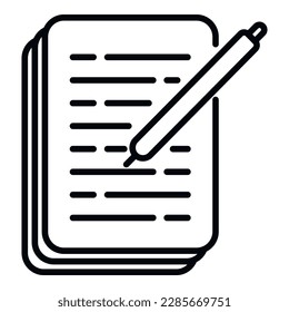 Research paper icon outline vector. Medical lab. Genetic dna