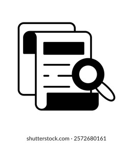 Research Papers icon with white background vector stock illustration