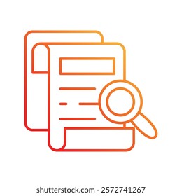 Research Papers icon with white background vector stock illustration