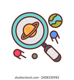 Research Planet icon in vector. Illustration