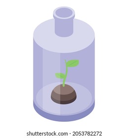 Research plant flask icon. Isometric of Research plant flask vector icon for web design isolated on white background