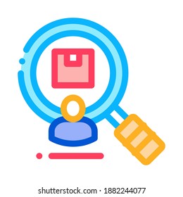 research product for buy color icon vector. research product for buy sign. isolated symbol illustration