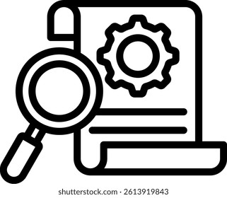 Research Project Icon Outline Vector Illustration