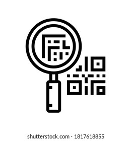 Research Qr Code Line Icon Vector Stock Vector (Royalty Free ...