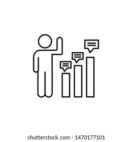Research quantitative growth icon. Element of consumer behavior line icon