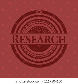Research realistic red emblem