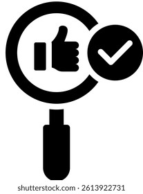 Research Reliability Icon Glyph Vector Illustration