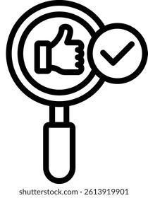Research Reliability Icon Outline Vector Illustration