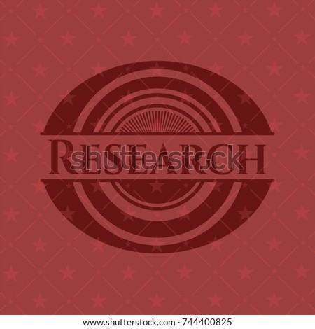 Research retro red emblem