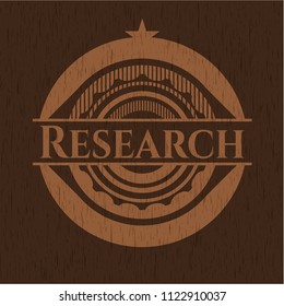 Research retro wood emblem