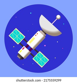 A research satellite in orbit that performs earth exploration