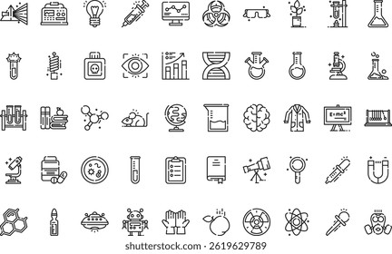 Ícones de ciência de pesquisa Ícone de vetor simples. Modelo de design de símbolo de ilustração para elemento de interface do usuário móvel da Web. 