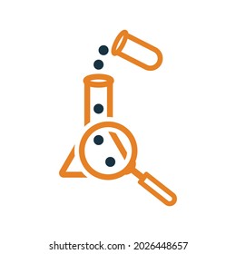 Research, science, laboratory icon. Simple color vector.