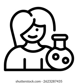 Research scientist icon. Outline Research scientist vector icon for web design isolated on white background