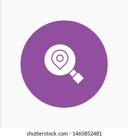 Research, Search, Map, Location. Vector Icon Template background