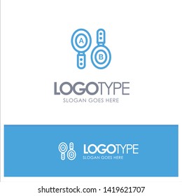 Research, Search, Sign, Computing Blue Logo Line Style