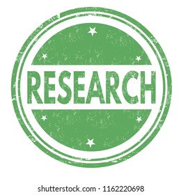 Research sign or stamp on white background, vector illustration