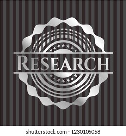 Research silver badge or emblem