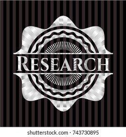 Research silver emblem