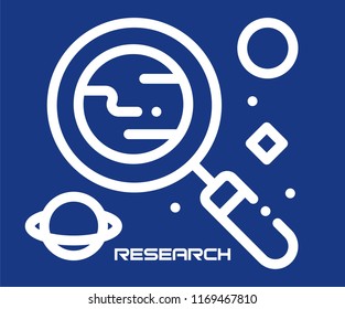RESEARCH IN SKY SYMBOL VECTOR ICON