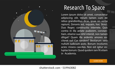 Research To Space Conceptual Banner