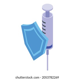 Research syringe icon. Isometric of Research syringe vector icon for web design isolated on white background