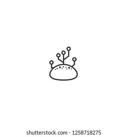 research and technology food line icon