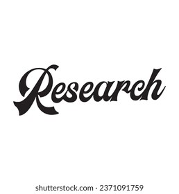 research text on white background.