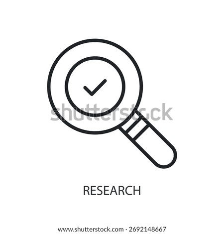 Research thin line vector icons.