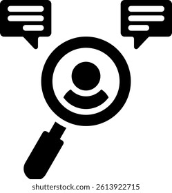 Research Topic Icon Glyph Vector Illustration