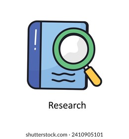 Research vector filled outline doodle Design illustration. Symbol on White background EPS 10 File