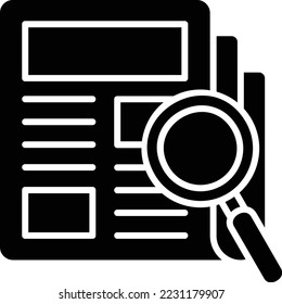 Research vector icon. Can be used for printing, mobile and web applications.