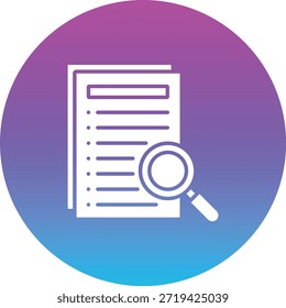 Icono de Vector de investigación. Se puede utilizar para aplicaciones de impresión, móviles y de Web.