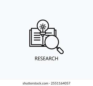 Research Vector, Icon Or Logo Sign Symbol Illustration