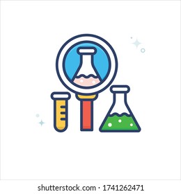 research vector icon style illustration. Startup and New Business outline filled symbol icon. EPS 10