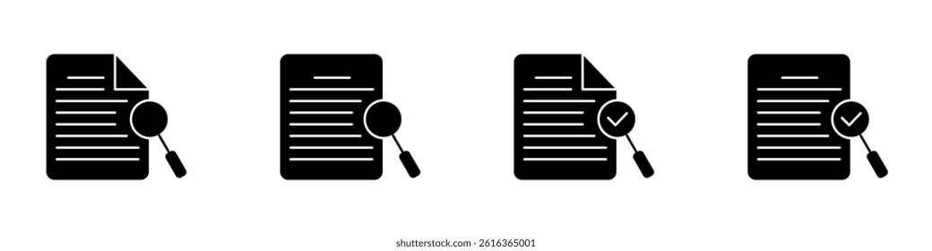 Research vector line  icon design. Research by Document logo vector Icon. Symbol of Research.
