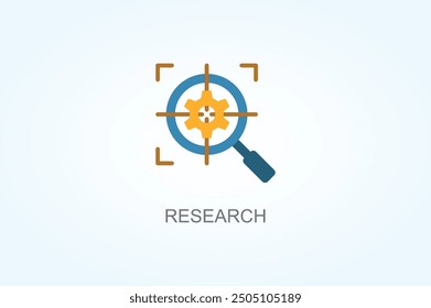 Ilustración De Vector De Investigación O Símbolo De Logotipo