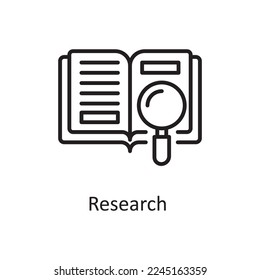 Research  Vector Outline Icon Design illustration. Design and Development Symbol on White background EPS 10 File