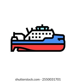 research vessel ship color icon vector. research vessel ship sign. isolated symbol illustration