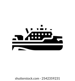 research vessel ship glyph icon vector. research vessel ship sign. isolated symbol illustration